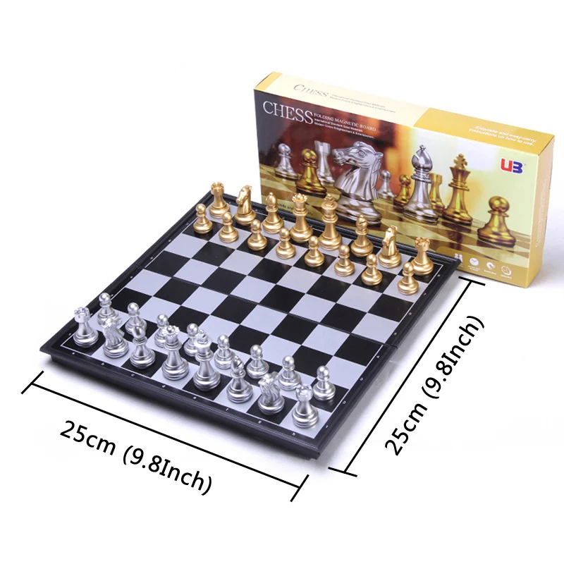Chess Board Game Magnets Sets Portable Folding Chessboard Characters Desktop Intelligence Games Toys Kids Birthday Gifts