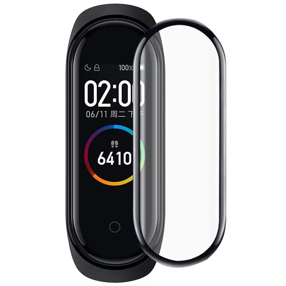 

9D Full cover protective Film For xiaomi mi band 4 screen protector soft Smart Wristband xiomi miband 4 miband4 band4 not Glass
