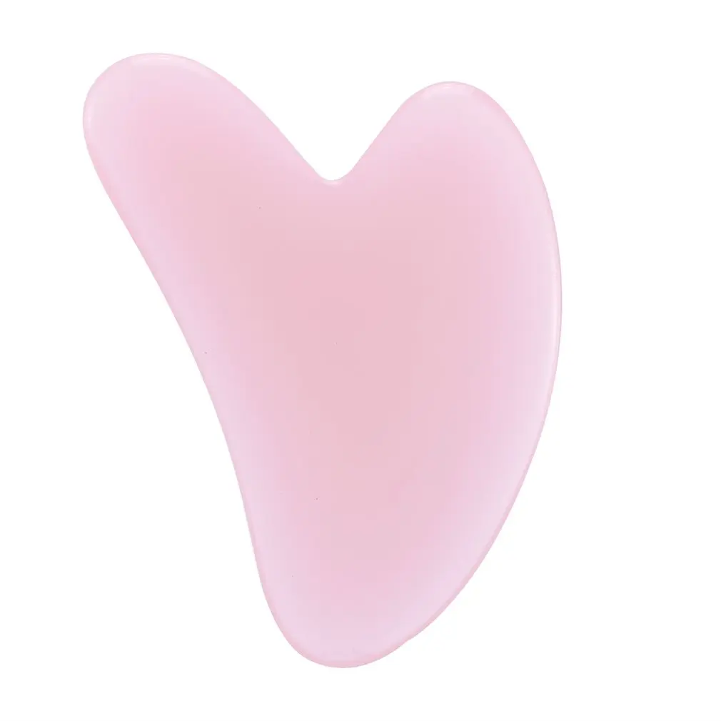 1 PC Resin Heart-shaped Massage Scraping Board Artificial Rose Gua Sha Board Face Neck Body Massager Guasha Plate