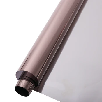 

HOHOFILM 80cmx2000cm Brown&Silver Mirrored Window Tint Reflective Glue Tinted Window Film Heat Insulation Film Cool Summer