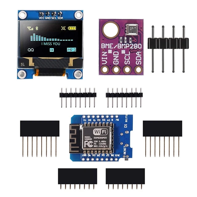 OLED LCD Screen ESP8266 Wemos D1 Mini WiFi Development Board BME280 Digital