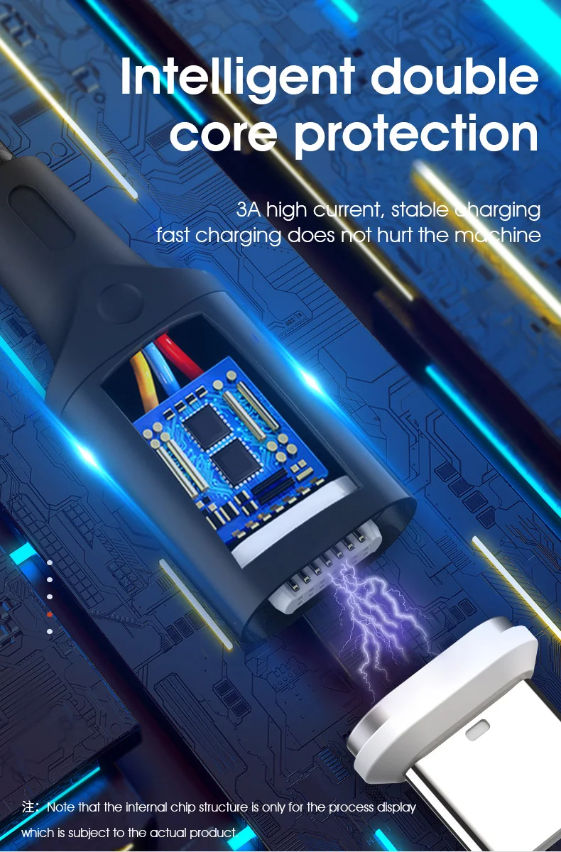 Магнитный 3 в 1 usb кабель micro usb type c для передачи данных QC 4,0 3,0 Быстрая зарядка для iphone X huawei xiaomi samsung sikai