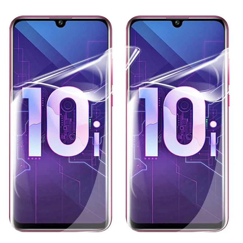 Protector de pantalla de pegamento completo para Huawei, película de hidrogel ligera, no protectora, para Huawei Honor 10i 10 Lite, 10 i Honor, Honor 10i, 10 lite, 2 uds.