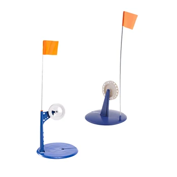 

2pcs Winter Ice Fishing Tip Up Stops Freeze Tip-Ups Tool with Orange Flag Round Hole Cover Fishing Accessories