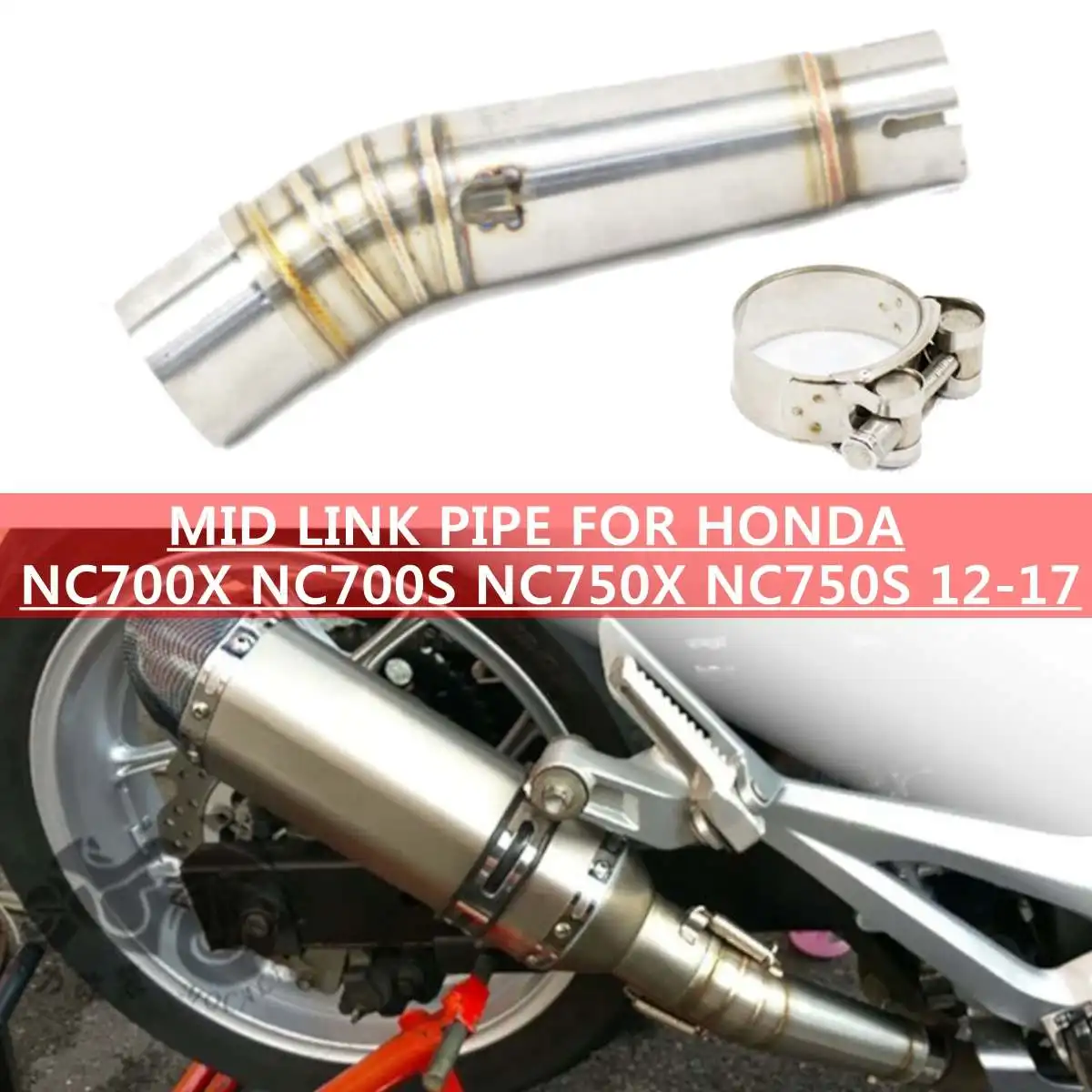 Для Yamaha YZF-R25/30 Kawasaki ER6N NINJIA 250/300/Z250 250SL/Z250SL мотоцикл подключен адаптер выхлопной средней соединительной трубы