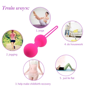1 Set Safe Silicone Kegel Balls Vaginal Ball Geisha Ball Vaginal Tighten Exercise Machine Beads Sex Toys for Women Ben Wa Balls 4