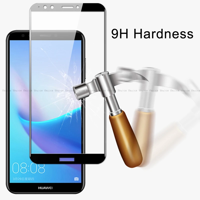Полное покрытие из закаленного стекла для huawei Y6 Y7 Pro Y5 Y9, Защитное стекло для экрана huawei Y5 Y6 Y7 Prime Y9