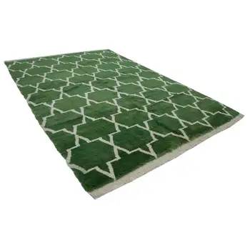 

231x335 Cm Green Handmade Moroccan Rug-8x11 Ft