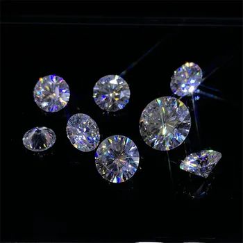 

Extremely White D Color Loose Moissanite Round Brilliant Cut Diamond Test Past VVS1 Moissanites Beads for Wedding Rings Making