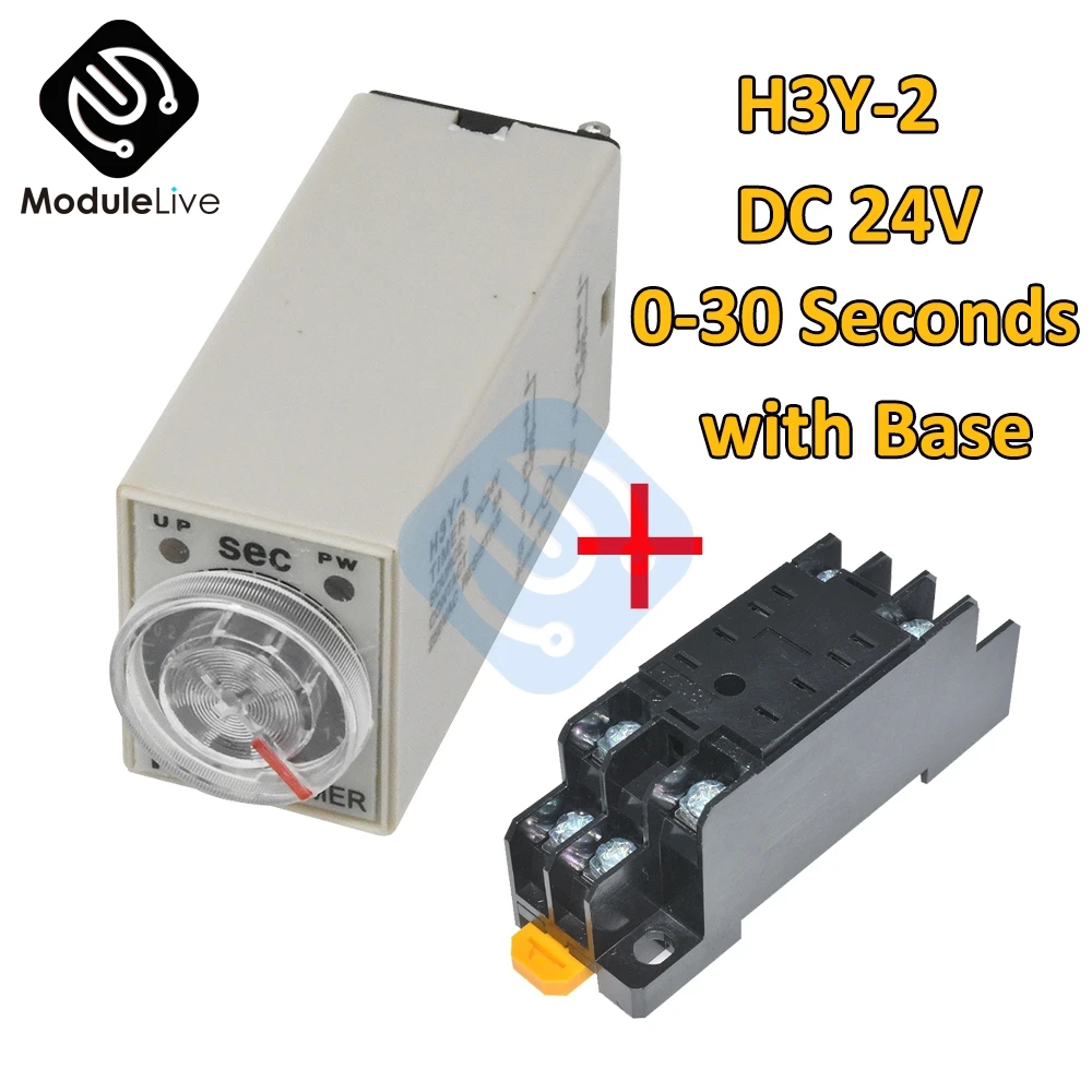 1pcs H3Y-2 DPDT Power on Time Delay relay DC 12 V DC 24 V AC 110 V AC 220 V
