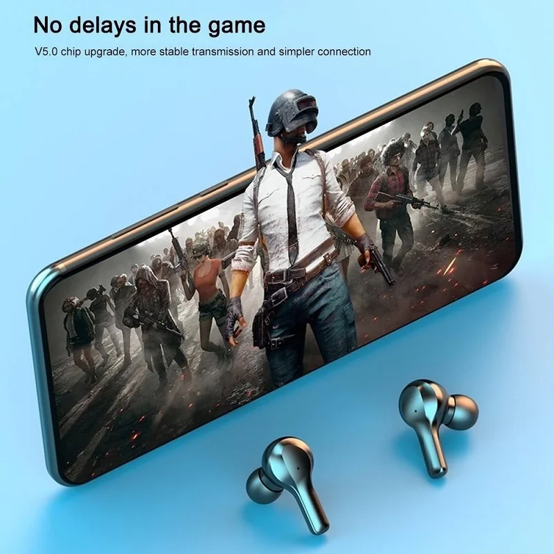 Wireless Bluetooth Headphone IPX7 Waterproof Bluetooth Earphone 9D HiFi Wireless Headsets Music Earbud with 2000mAh Charg Case