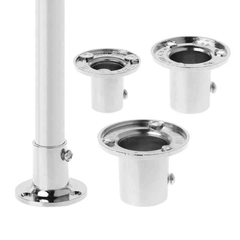 1PC Wardrobe Rail Rod End Support Bracket Clothes Hanging Tube Holder Zinc Alloy