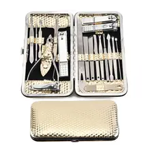 19 в 1 Многофункциональный маникюрный набор из нержавеющей стали для стрижки ногтей щипчики для ногтей пинцет педикюрные Ножницы Триммер для педикюра