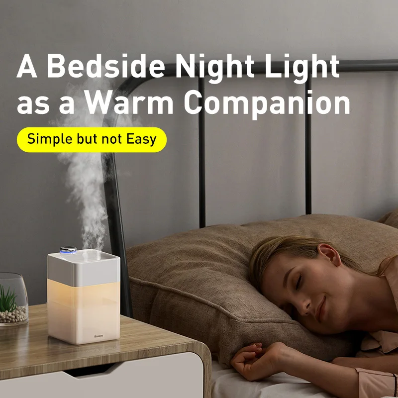 Baseus Air Spray Humidifier Aroma Diffuser Essential Oil Diffuser For Home Car Air Freshener Aromatherapy Mist Maker Night Light