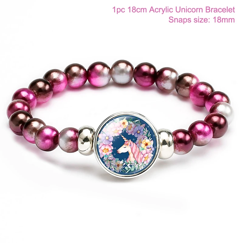 Unicorn bracelet 10 Браслет с единорогом, единорогом, декор на день рождения, подарки для детей, вечерние принадлежности с единорогом, принадлежности для детского душа, вечерние украшения для девочек, подарок - Цвет: Unicorn bracelet 10