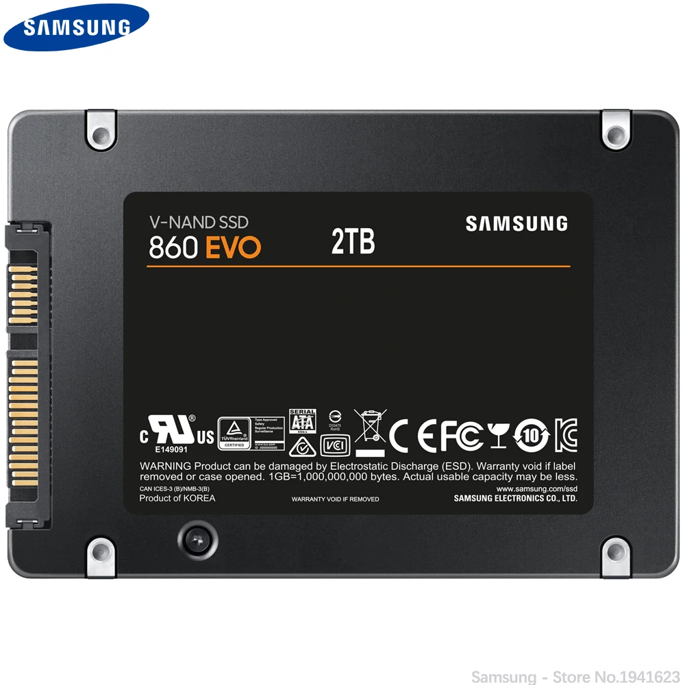 SAMSUNG SSD 860EVO 500 Гб 250 ГБ 120 Внутренний твердотельный диск HDD жесткий SATA3 2 5 дюймов