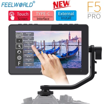 

FEELWORLD F5 Pro 5.5 Inch on Camera Field Monitor Touch Screen IPS FHD1920x1080 4K HDMI Video Focus Assist for Handheld Gimbal