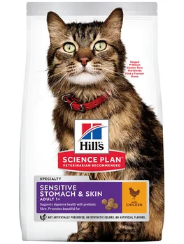 

HILL'S HILL'S SCIENCE PLAN FELINE ADULT SENSITIVE STOMACH & SKIN CHICKEN for adult cats with allergies to chicken