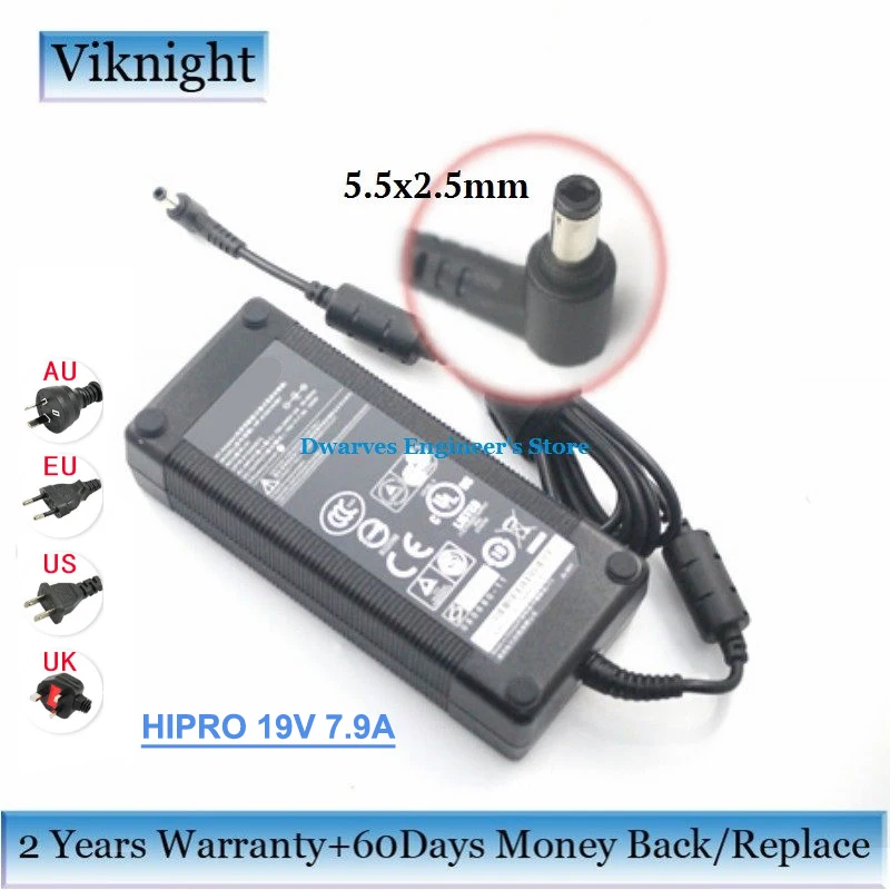 Carregador de Energia Adaptador de Alimentação para Hipro para Hp-a1501a3b1 Genuíno w ac Adaptadores 5.5×2.5mm 19 v 7.9a 150