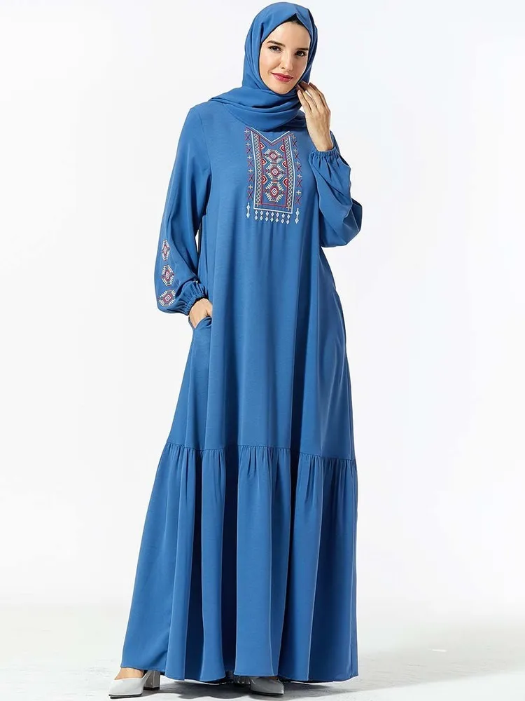 

Muslim Fashion Abaya Petite Fille Dress Women Islamic Dresses Dubai Caftan Arabe Moroccan Style Islamische Kleidung (No Scarf)