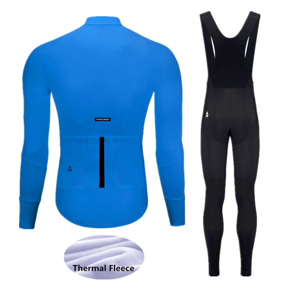FUQVLUN зимний термальный флисовый комплект одежды для велосипеда, Мужская велосипедная майка, спортивная одежда для езды на горном велосипеде, комплекты одежды-69DEF