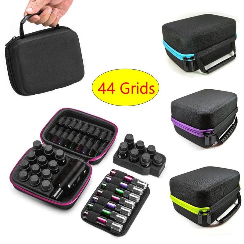 

44 Cell Essential Oil Bottle Storage Bag Multi-Capacity Nail Polish Essential Oil Bottle Carrying Case Portable Travel Nail Case