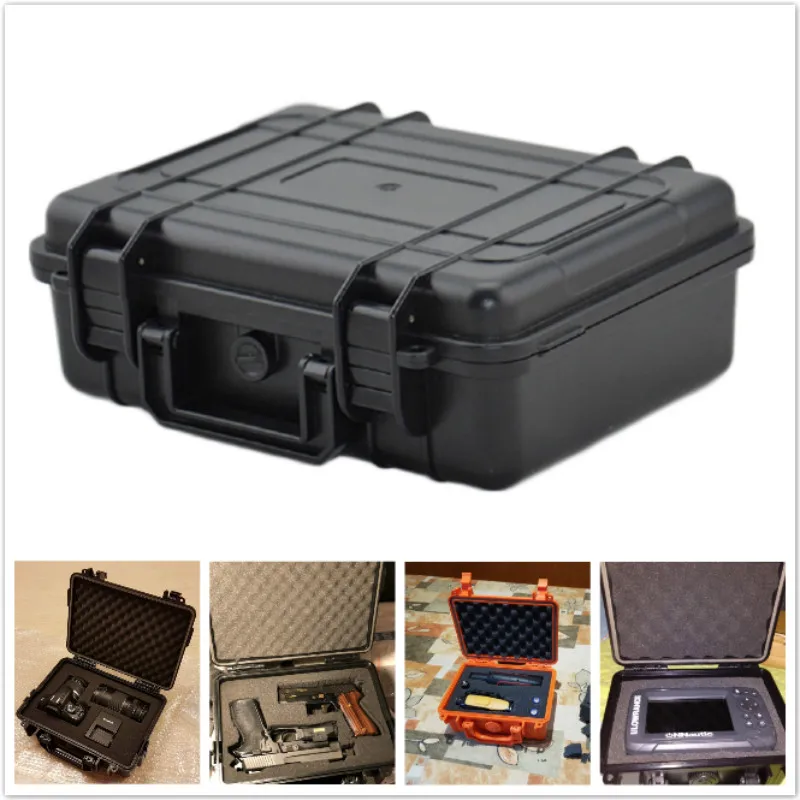 

ABS Plastic Sealed Tool Box Safety Equipment Toolbox Suitcase Impact Resistant Tool Case Shockproof w Foam Logo Four Color