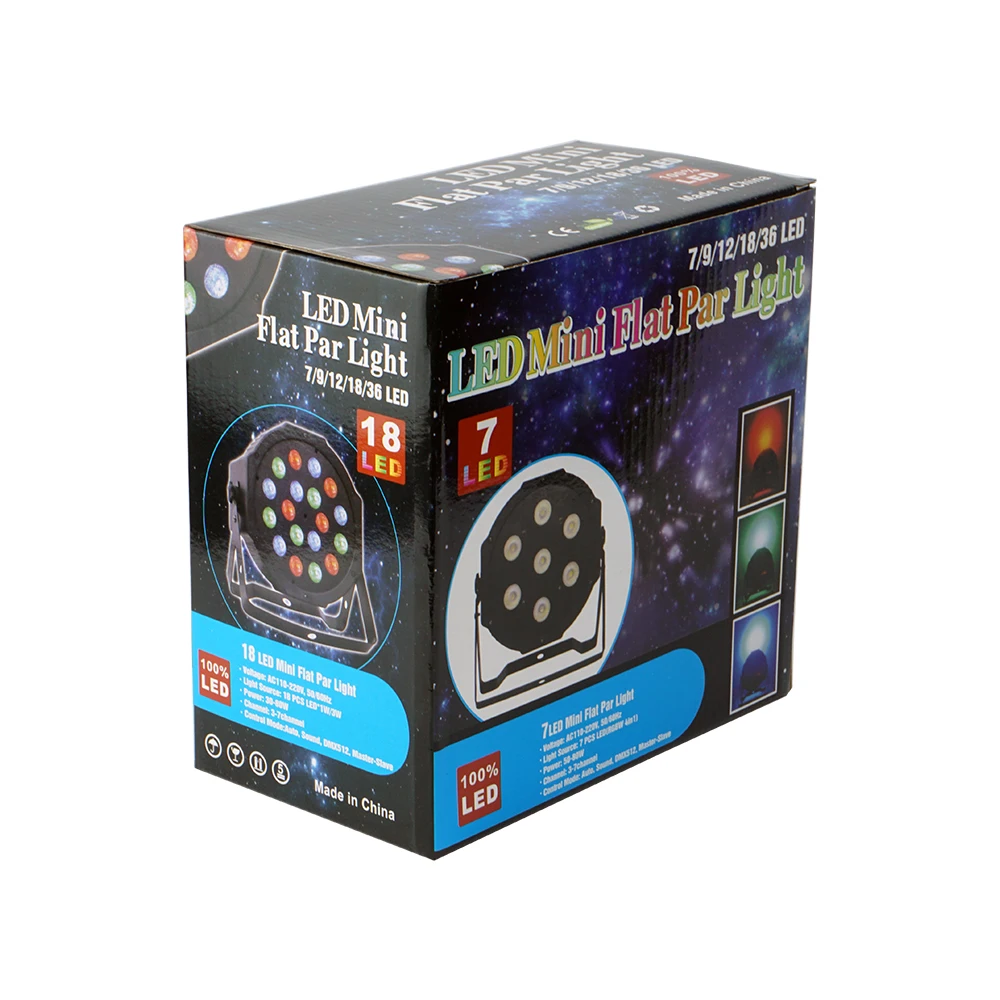 18 led Par Светильник RGB 3в1 плоский par dmx512 дискотечный светильник s Профессиональный