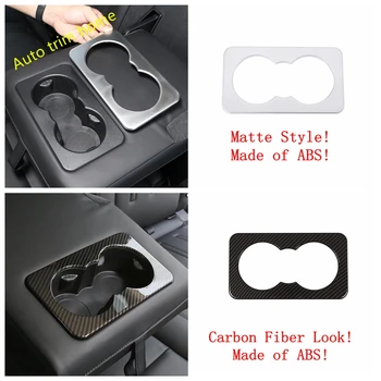 

Rear Seat Water Cup Holder Frame Cover Trim For Land Rover Defender 110 2020 2021 Matte / Carbon Fiber Look Decoration Interior