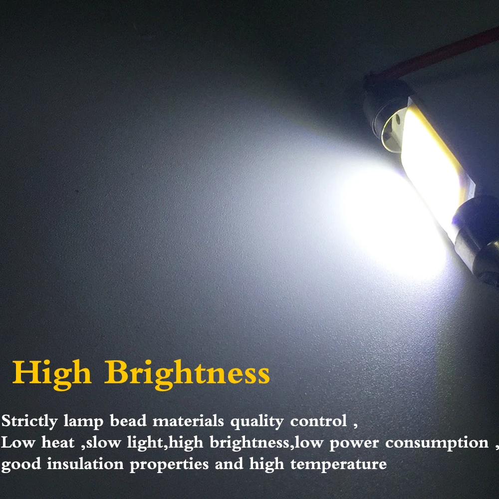 YSY 10pcs Ʈ LED 24V ڵ    COB 12 Ĩ 31mm 36mm 39mm 41mm C5W C10W ׸  ȣ  24V