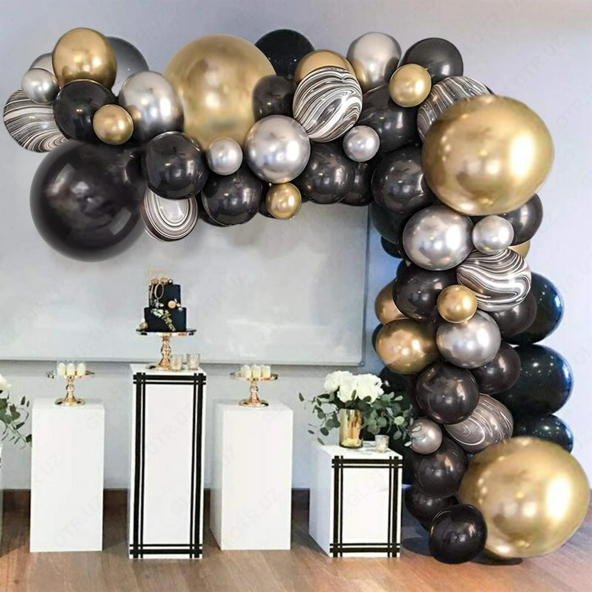 Party Like Gatsby Foil Balloons Great Gatsby Party Decorations Black Gold  Balloon Garland Kit Roaring 20s Birthday Decorations - AliExpress