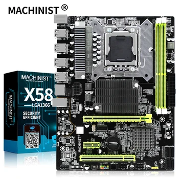 

MACHINIST X58 LGA 1366 motherboard LGA1366 support REG ECC DDR3 RAM memory and Intel xeon processor pci-e 3.0 desktop mainboard