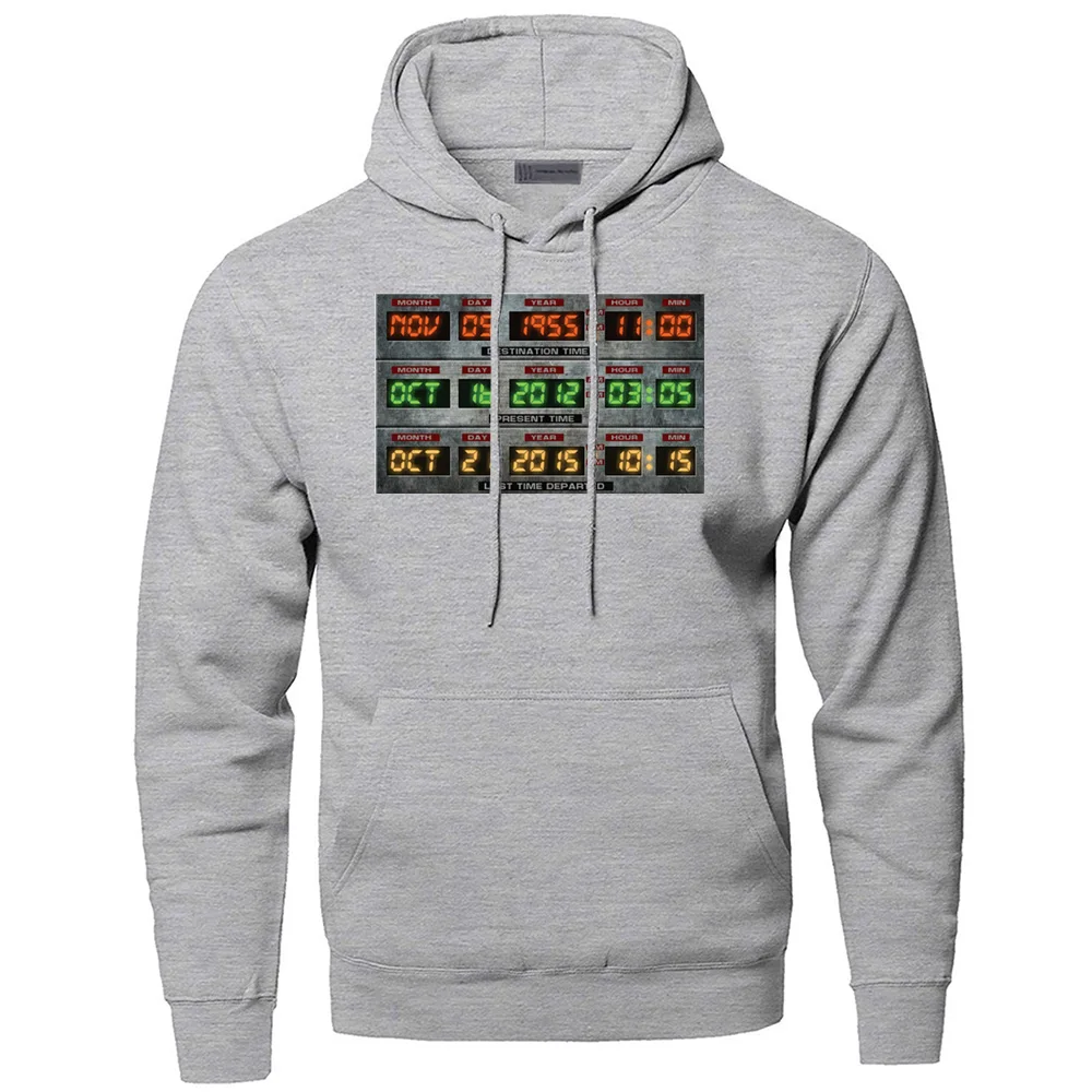 Назад к толстовки будущего мужские забавные с капюшоном Толстовка зима осень