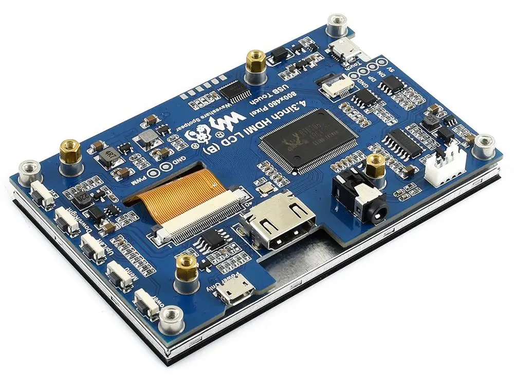 4.3inch 800x480 Capacitive Touch Screen HDMI interface Supports Multi mini-PCs/Multi SystemsIPS scr