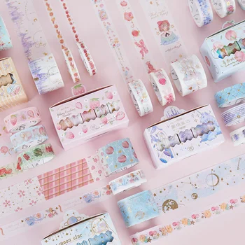 

Small fresh bronzing and paper tape hand account diary small objects diy sticker tape wide washi tape rose gold office supplies