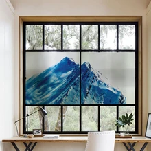 Индивидуальные размеры окна стеклянная пленка двери наклейки статичный клеящийся для личного пространства оконные пленки Декор для ванной, дома холм