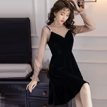 

Women Sleeveless strap dress bead ruffled Dress pinched waist casual vestido gold velvet sarafan tank dress sundress Plus size4X