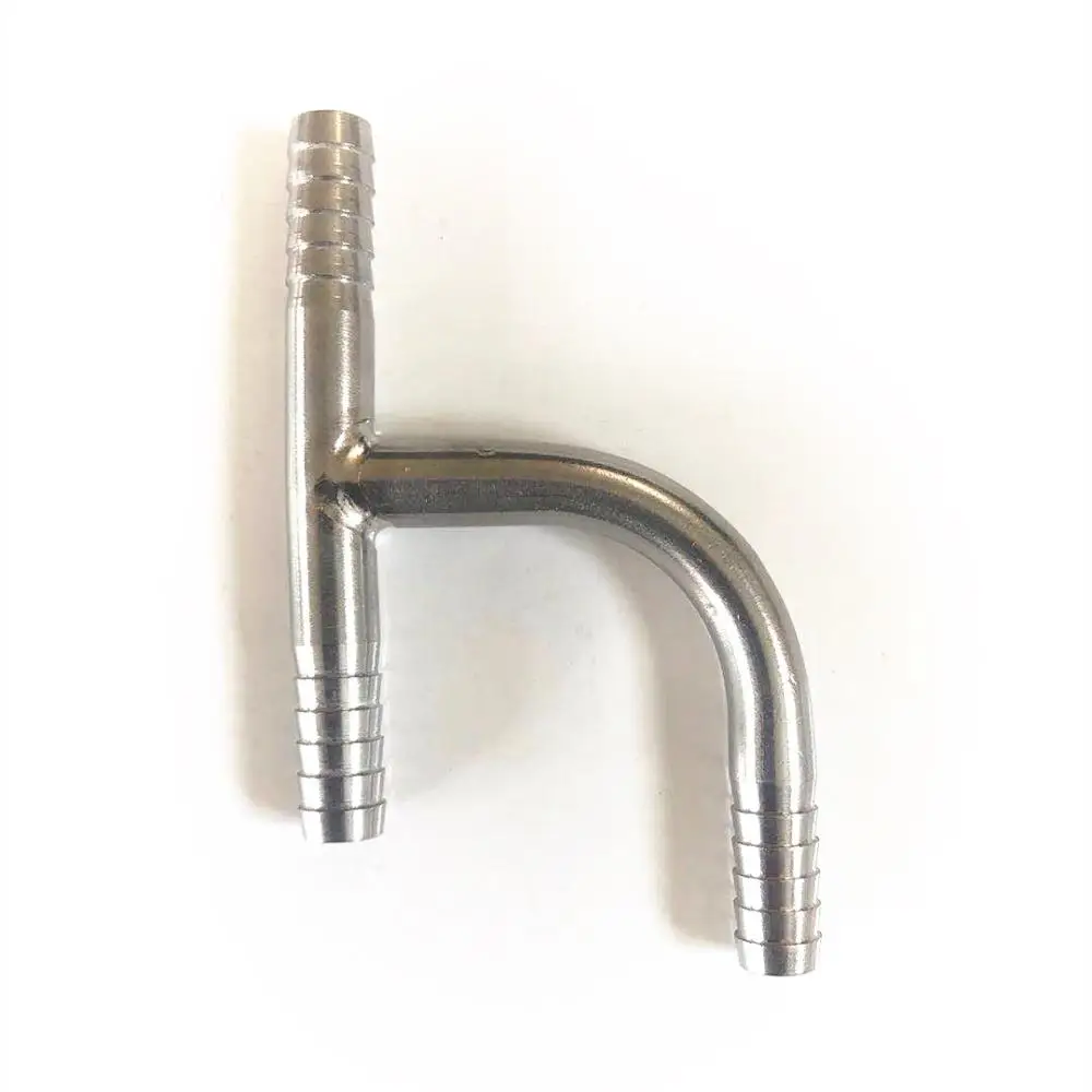 Stainless Steel Tee Joint h-shape 304 stainless steel barbed tee Joint for Home brewed BEER