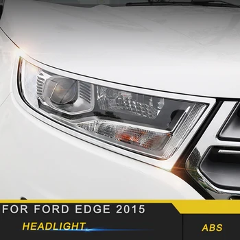 フォードエッジ 2015 カースタイリングフロントライトランプヘッドライトカバートリムフレームステッカーエクステリアアクセサリー
