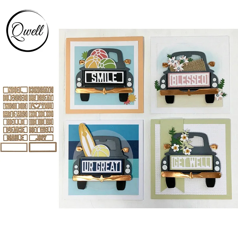 

QWELL Word Metal Cutting Dies for Scrapbooking and Card Making Paper Embossing Craft New 2019 die cuts