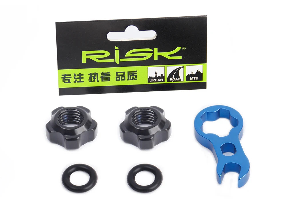 RISK 2 шт. гайка клапана велосипеда с инструментом Водонепроницаемый MTB дорожный велосипедный клапан шины фиксированная гайка для Presta/Франция клапаны велосипедные аксессуары