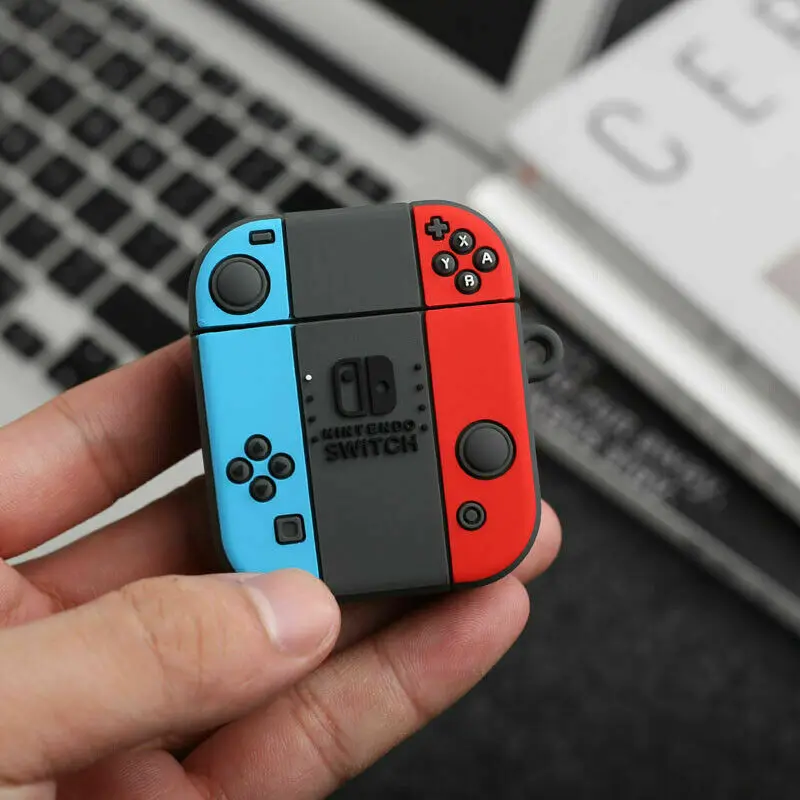 3D чехол для ручных Игровых Наушников NS Switch s для Apple Airpods 1/2, забавный силиконовый защитный чехол для наушников, аксессуары