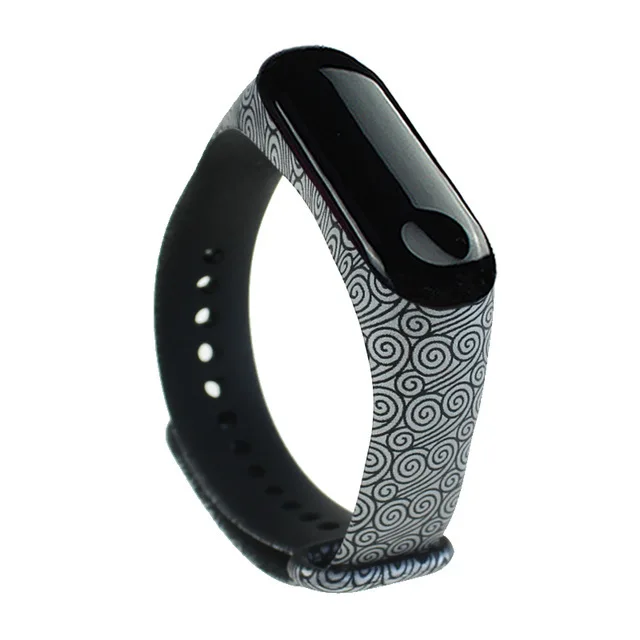 Graffiti style Strap For XiaoMi Mi Band 3 4 5 6 Silicone Wrist Strap For XiaoMi MiBand 6 sports strap for mi band 5 3 4 bracelet D45