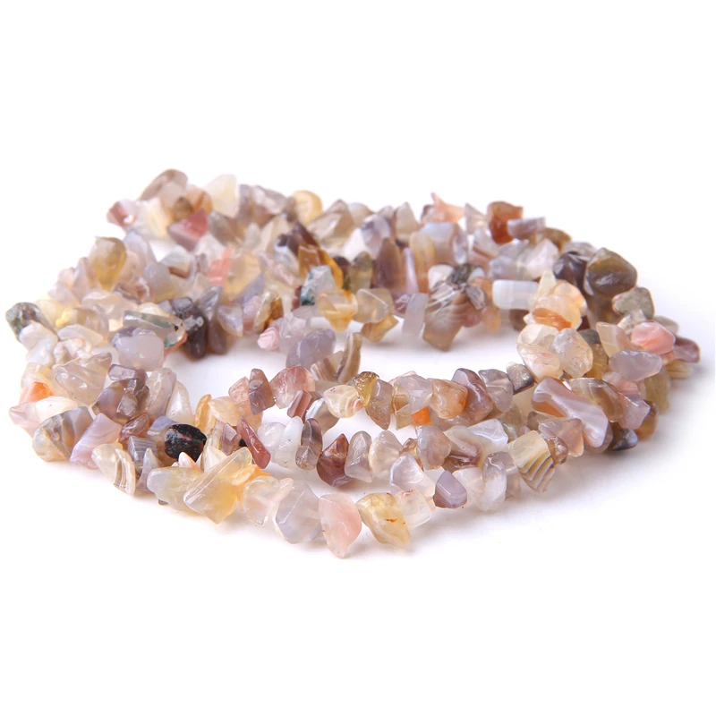 botswana agate 5-8 mm Natural Fluorite Chips Beads Slice Drilled Nugget Gem Stone Beads Tiny Gravel Beads For DIY Making Jewelry Bracelet Decor - Цвет: botswana agate