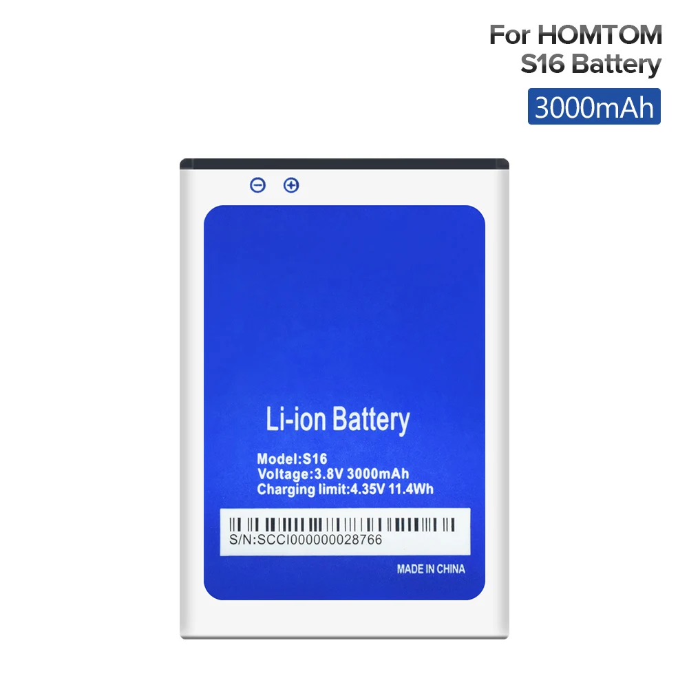Новинка 3,8 V 3000mAh аккумулятор для мобильного телефона, Перезаряжаемый для HOMTOM HT16 HT3 HT17 HT7 Pro S16 смартфон, литий-ионный аккумулятор