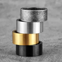Minimalist Vintage Round Stainless Steel Mens Rings Simple Trendy For Male Boyfriend Biker Jewelry Creativity Gift Wholesale 1
