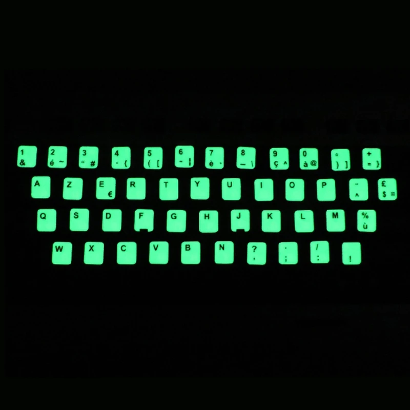 Luminous Waterproof Keyboard Stickers Fluorescent Keyboard Stickers Protective Film Layout with Button Letters for English key-3