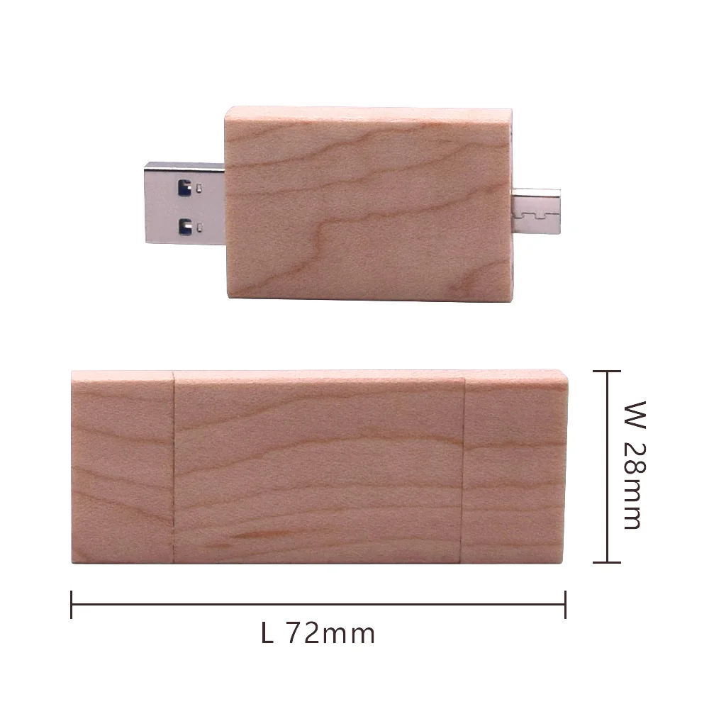 OTG деревянный микро-флеш-накопитель USB флэш-накопитель 3,0 компьютер U Stick 128 Гб 64 ГБ 32 ГБ 16 ГБ PC/Android свадебные подарки более 10 логотип бесплатно