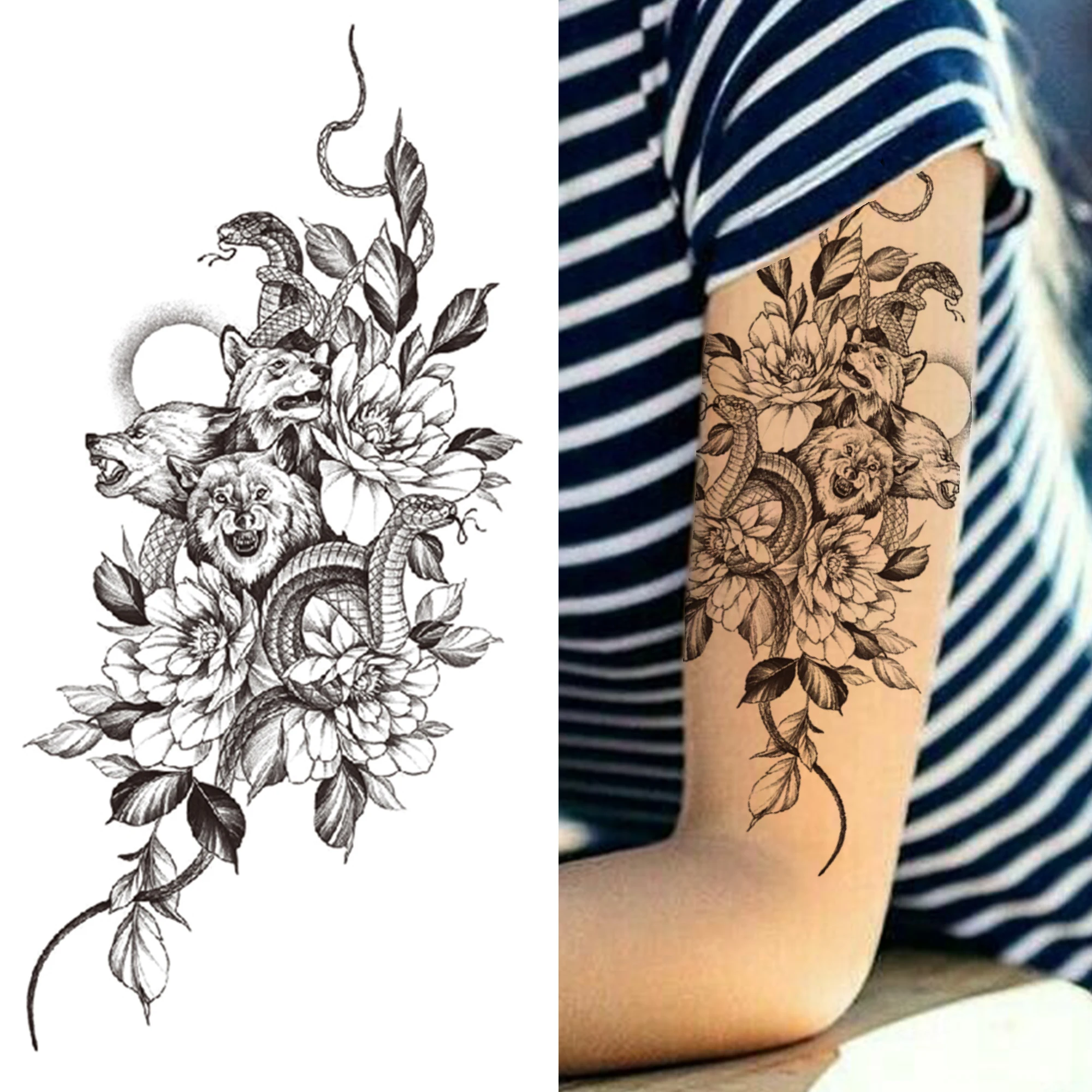 DIY Peony Bird Temporary Tattoos For Women Girls Fake Jewelry Henna Tattoo  Sticker Black Rose Sweatpea Flower Tatoos Decoration|Temporary Tattoos| -  AliExpress