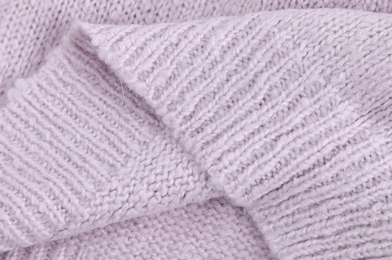 Винтажный стильный короткий вязаный женский свитер с оборками, модные милые пуловеры с круглым вырезом и длинным рукавом, шикарные топы, одноцветные женские топы